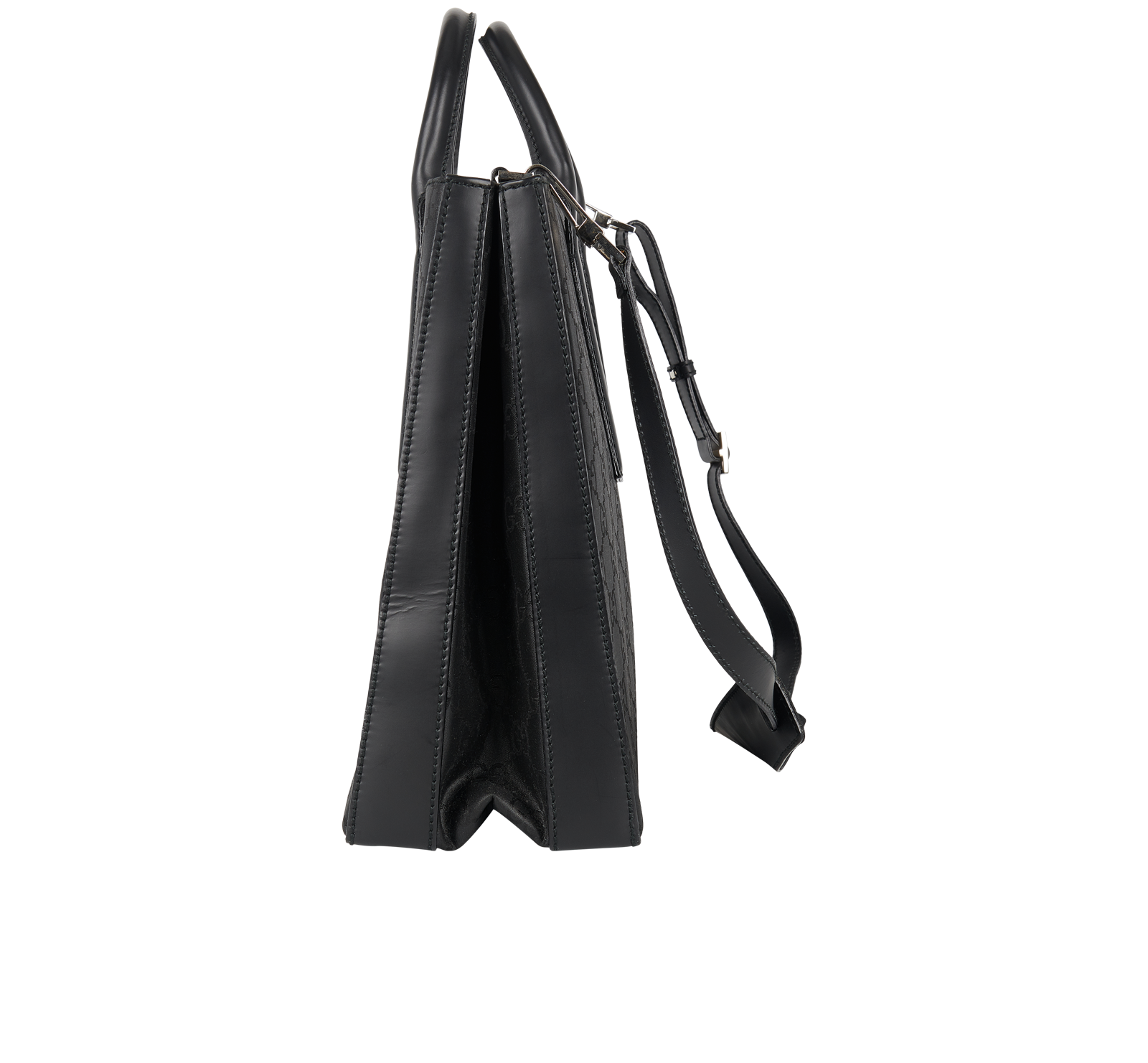 GG Supreme Briefcase, &pound;450, Handbags, Black, Canvas, Bottom view